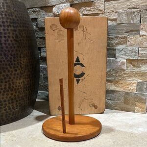 Vintage DOLPHIN Teakwood Paper Towel Holder